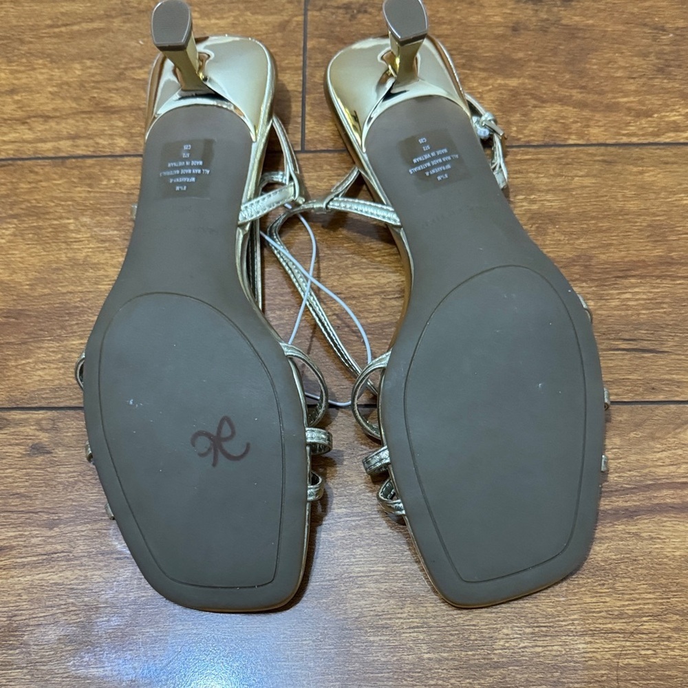 Marc Fisher Metallic Gold Sandals - Picture 2 of 2